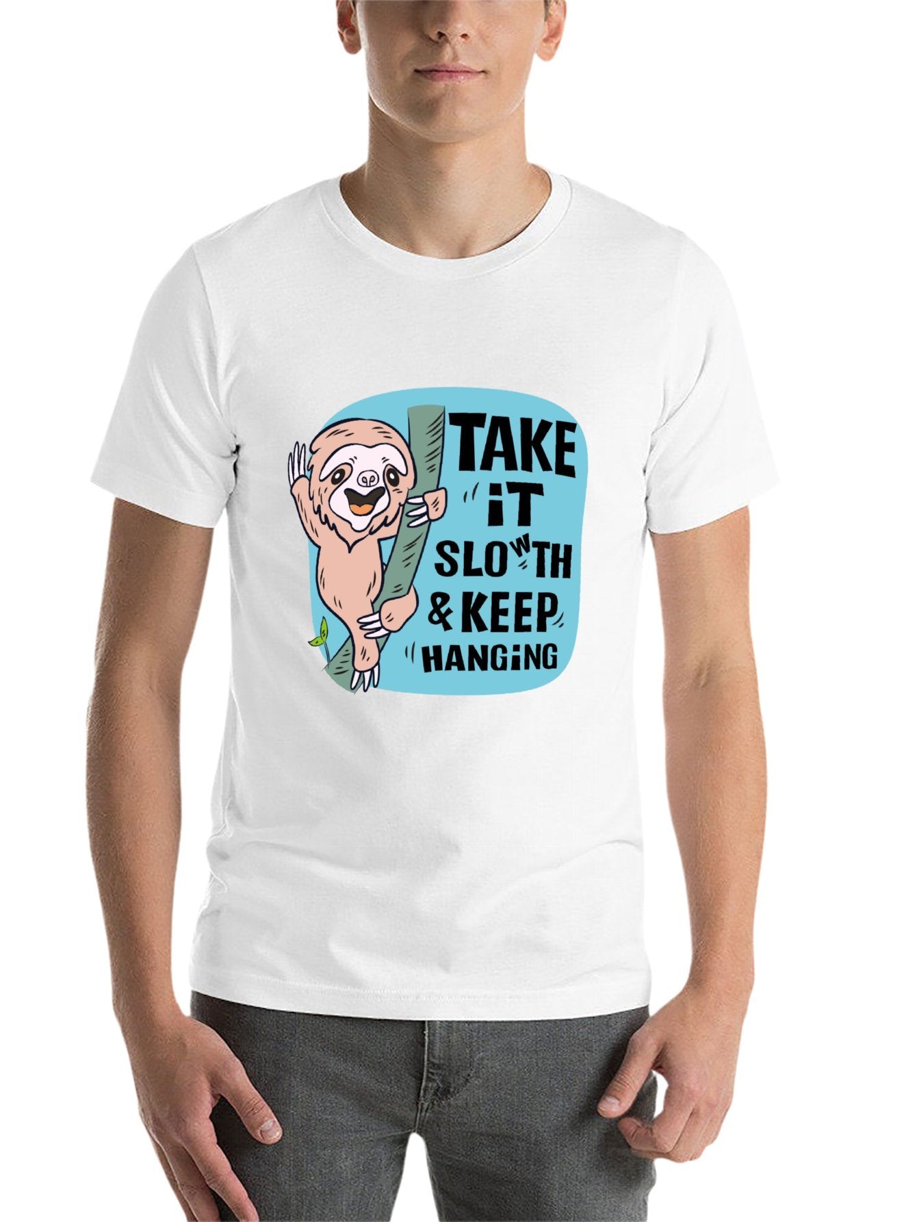 Funny Animals Unisex Cotton T-Shirt with Front Heat Transfer Print Xg2wdd3dtmrg