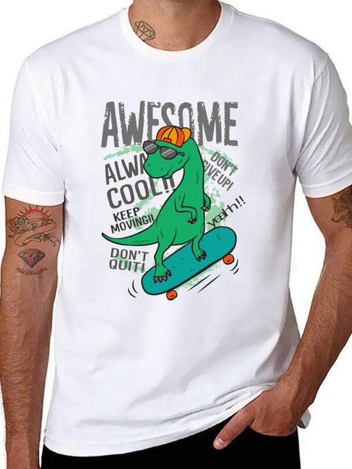 Funny Animals Unisex Cotton T-Shirt with Front Heat Transfer Print Xg2wds685qxg