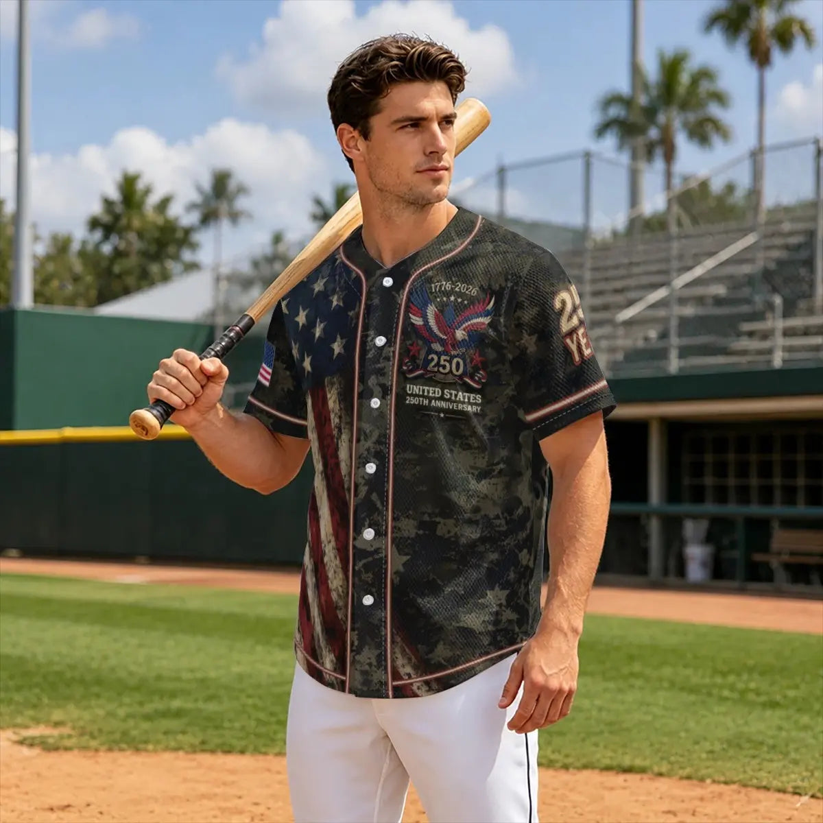 USA 250th Anniversary Baseball 1776-2026 Patriotic Shirt
