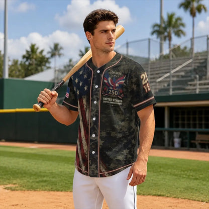 USA 250th Anniversary Baseball 1776-2026 Patriotic Shirt