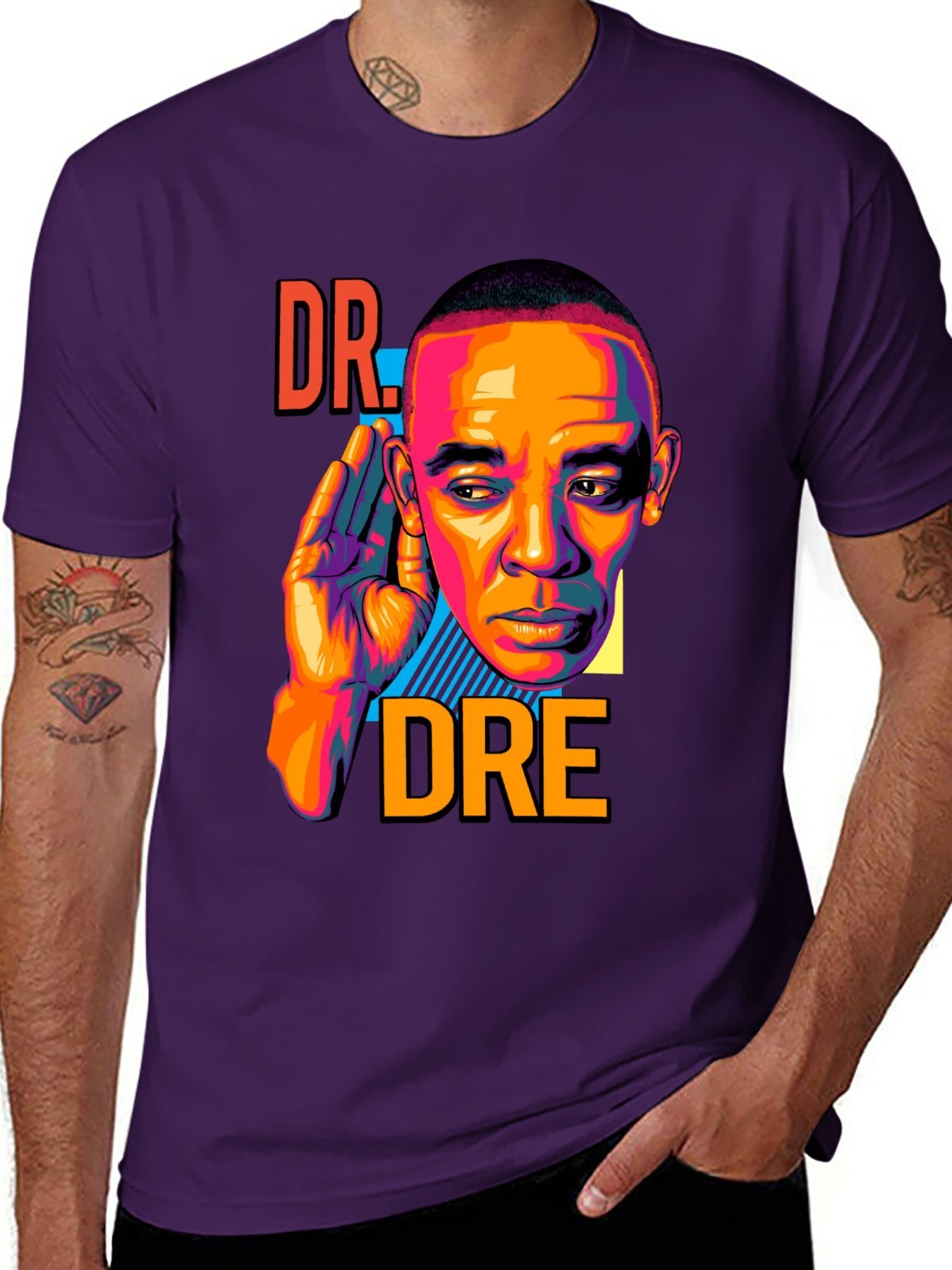 Music Unisex Cotton T-Shirt with Front Heat Transfer Print Xbbxy84fvfo6