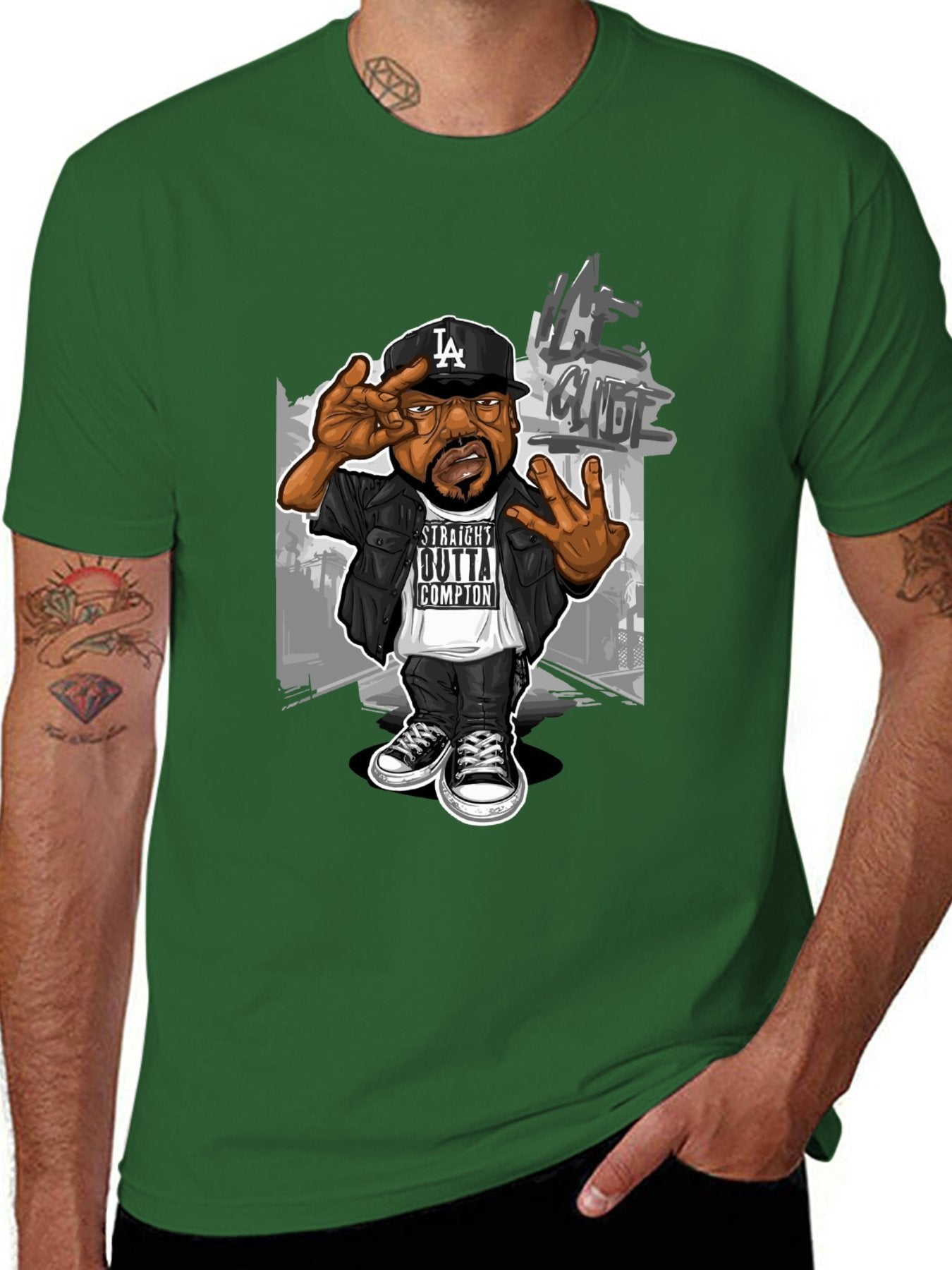 Music Unisex Cotton T-Shirt with Front Heat Transfer Print Xbbxy2c3evwc