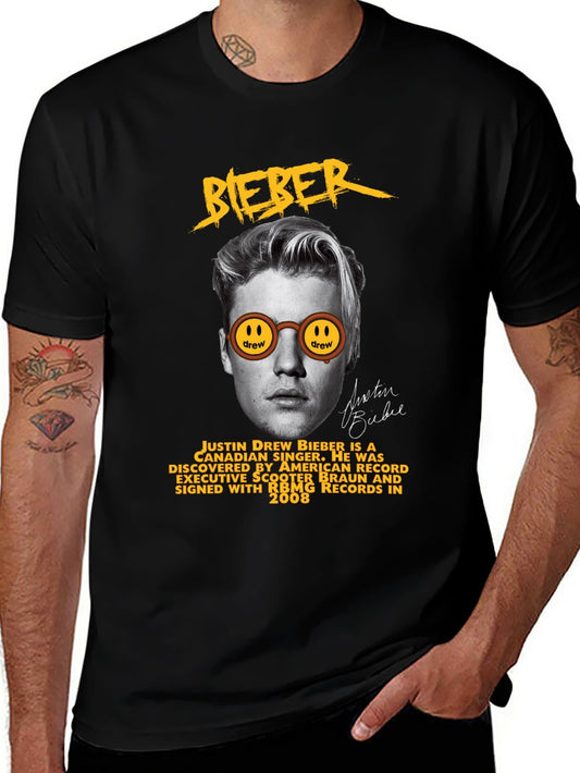 Music Unisex Cotton T-Shirt with Front Heat Transfer Print Xbbxo2q4v5ye