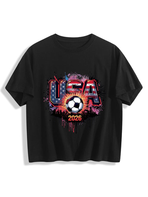 World Cup 2026 Women's Crop Top T-Shirt USA