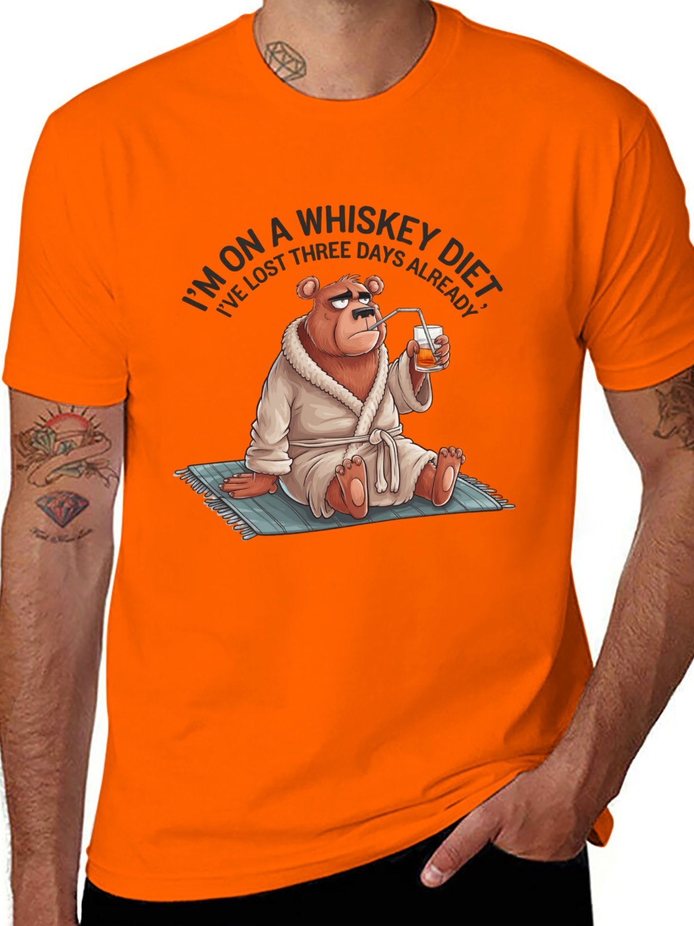 Funny Animals Unisex Cotton T-Shirt with Front Heat Transfer Print Xg2wd2sv4ort