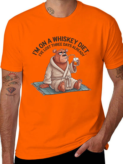 Funny Animals Unisex Cotton T-Shirt with Front Heat Transfer Print Xg2wd2sv4ort