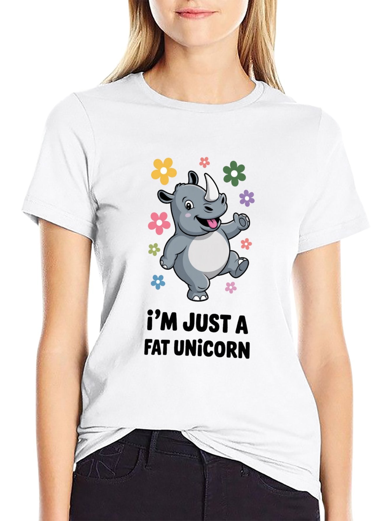 Funny Animals Unisex Cotton T-Shirt with Front Heat Transfer Print Xg2wdsm244tx
