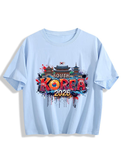 World Cup 2026 Women's Crop Top T-Shirt Korea