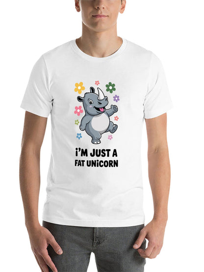 Funny Animals Unisex Cotton T-Shirt with Front Heat Transfer Print Xg2wdsm244tx