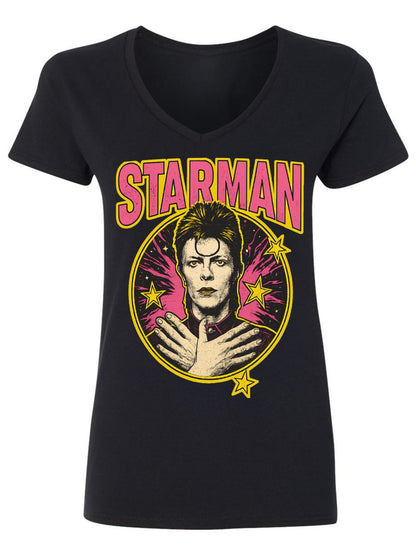 V-neck Women's Cotton T-shirt STARMAN