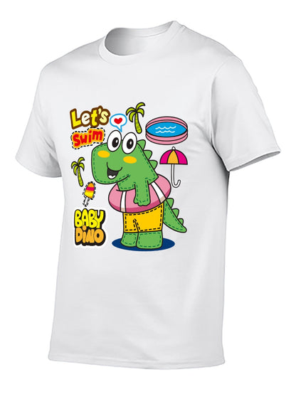 Funny Animals Unisex Cotton T-Shirt with Front Heat Transfer Print Xg2wdsblkl61