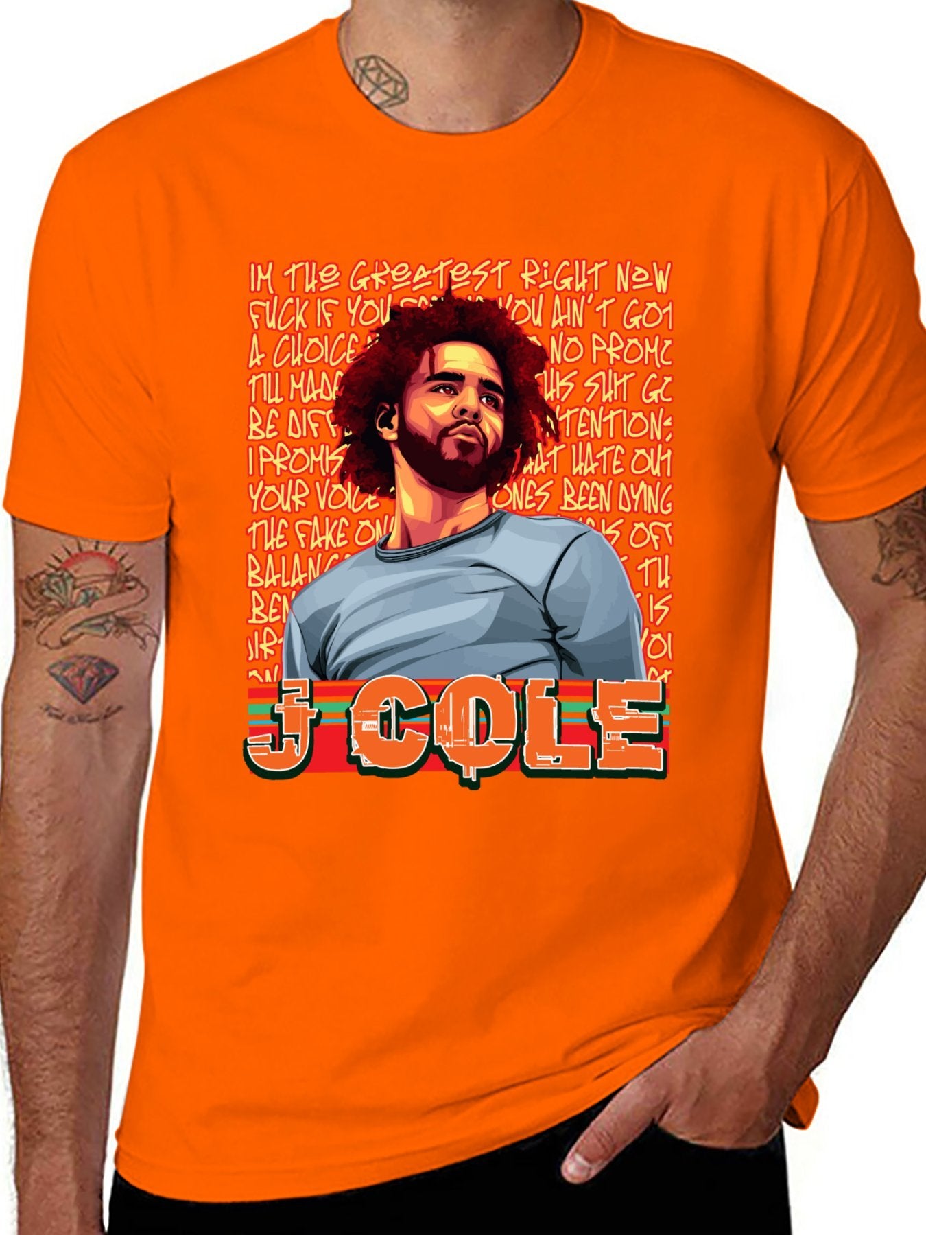 Music Unisex Cotton T-Shirt with Front Heat Transfer Print Xbbxy8gh6cvm