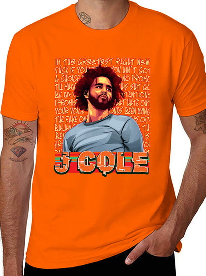 Music Unisex Cotton T-Shirt with Front Heat Transfer Print Xbbxy8gh6cvm