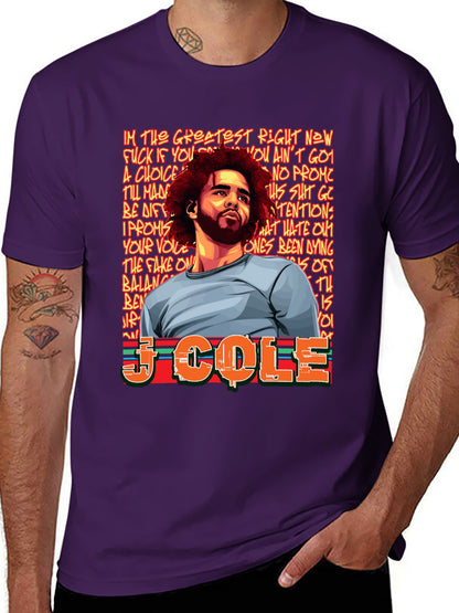 Music Unisex Cotton T-Shirt with Front Heat Transfer Print Xbbxy8gh6cvm