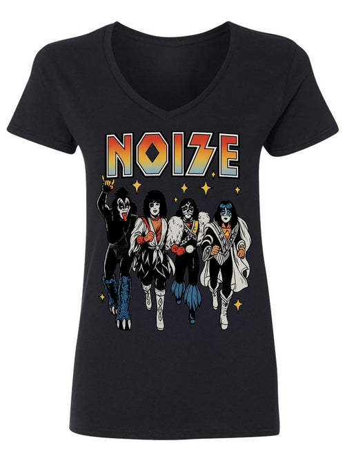 V-neck Women's Cotton T-shirt NOISE