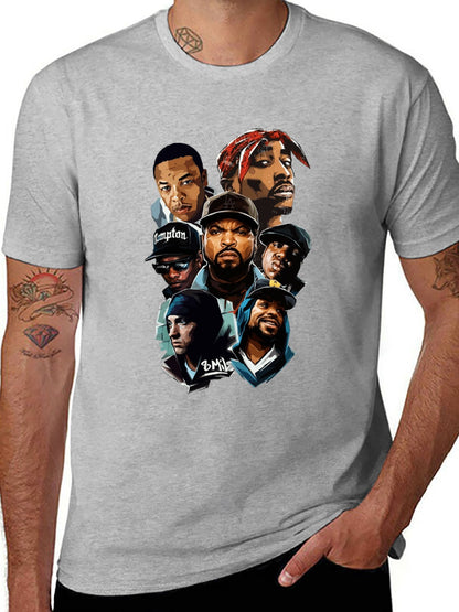 Music Unisex Cotton T-Shirt with Front Heat Transfer Print Xbbxy8ygg3qx