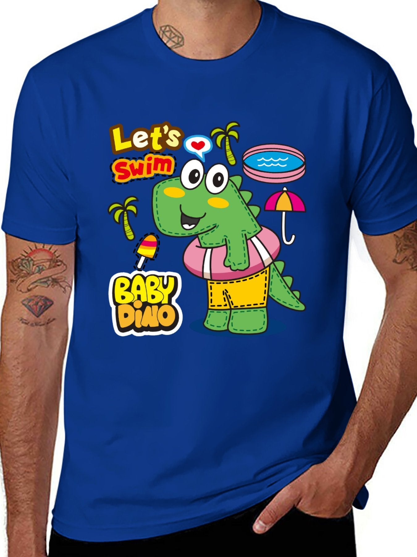 Funny Animals Unisex Cotton T-Shirt with Front Heat Transfer Print Xg2wdsblkl61
