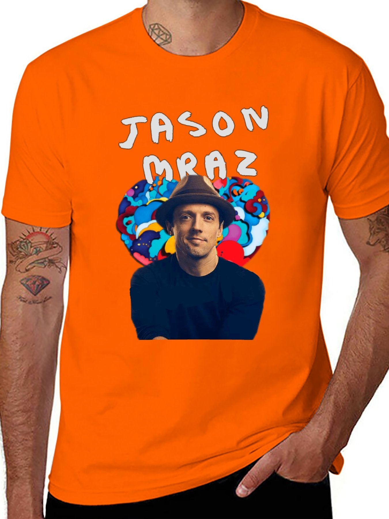 Music Unisex Cotton T-Shirt with Front Heat Transfer Print Xbbxosuzexyv