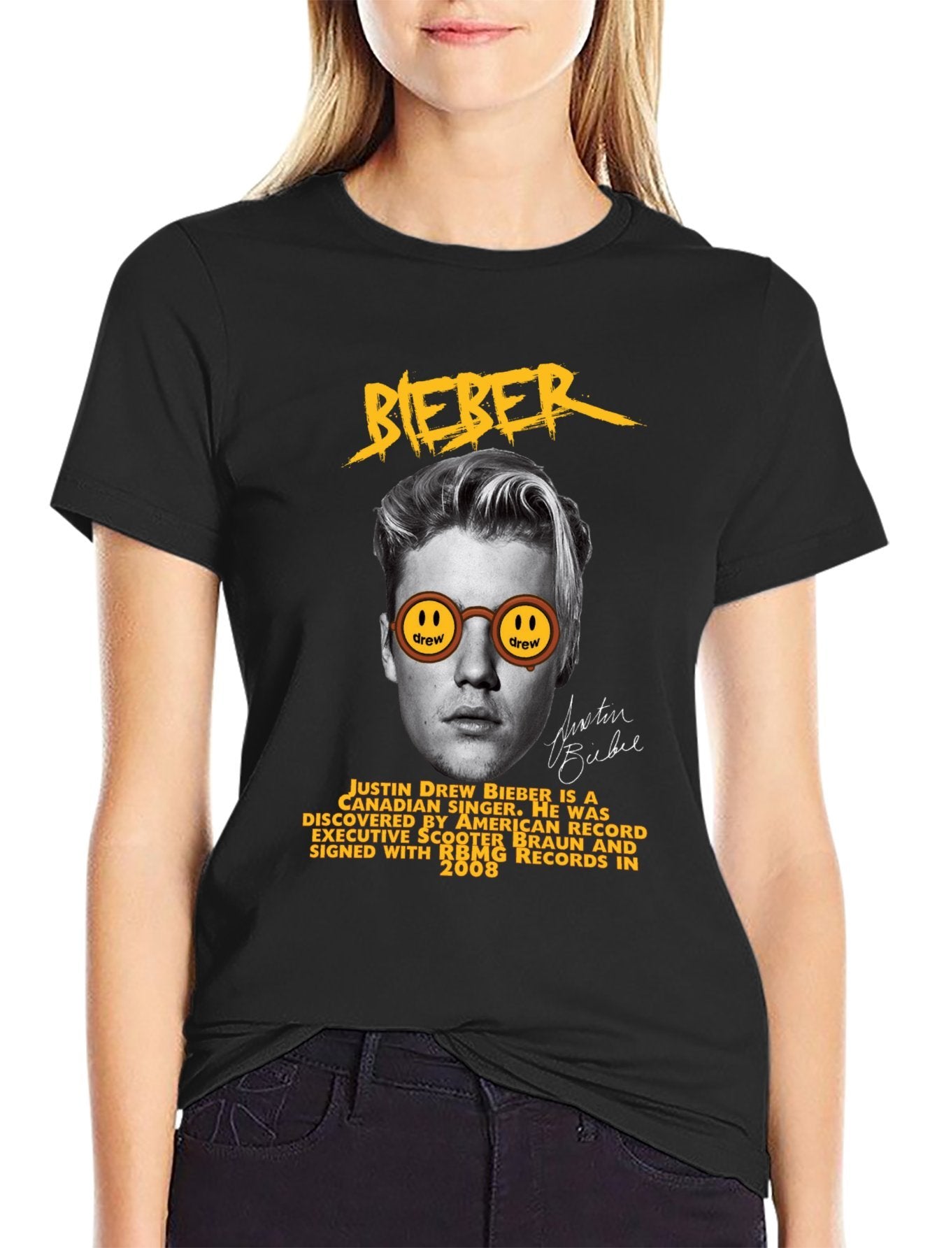 Music Unisex Cotton T-Shirt with Front Heat Transfer Print Xbbxo2q4v5ye