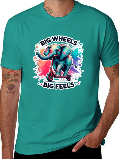 Funny Animals Unisex Cotton T-Shirt with Front Heat Transfer Print Xg2wd21tt06t