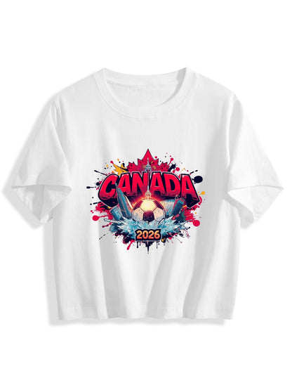 World Cup 2026 Women's Crop Top T-Shirt Canada