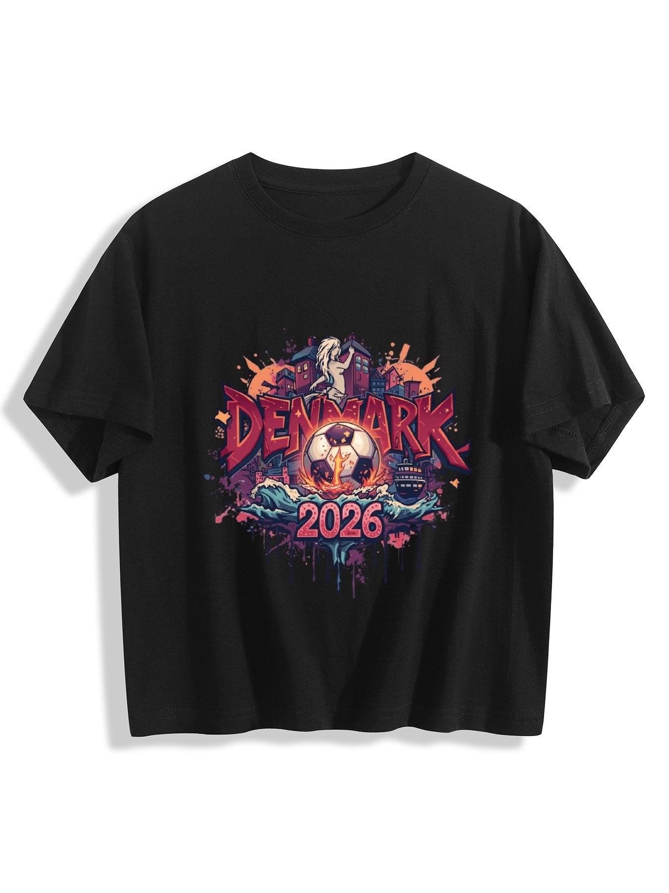 World Cup 2026 Women's Crop Top T-Shirt Denmark