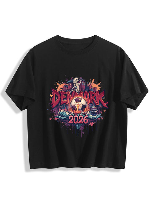 World Cup 2026 Women's Crop Top T-Shirt Denmark