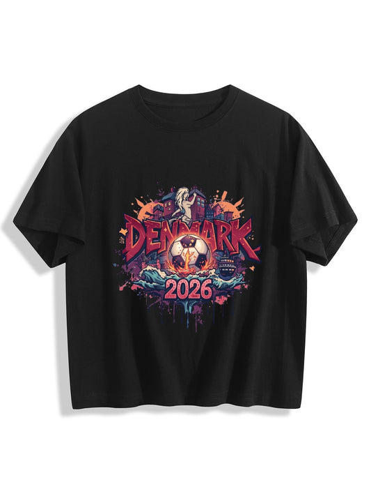 World Cup 2026 Women's Crop Top T-Shirt Denmark