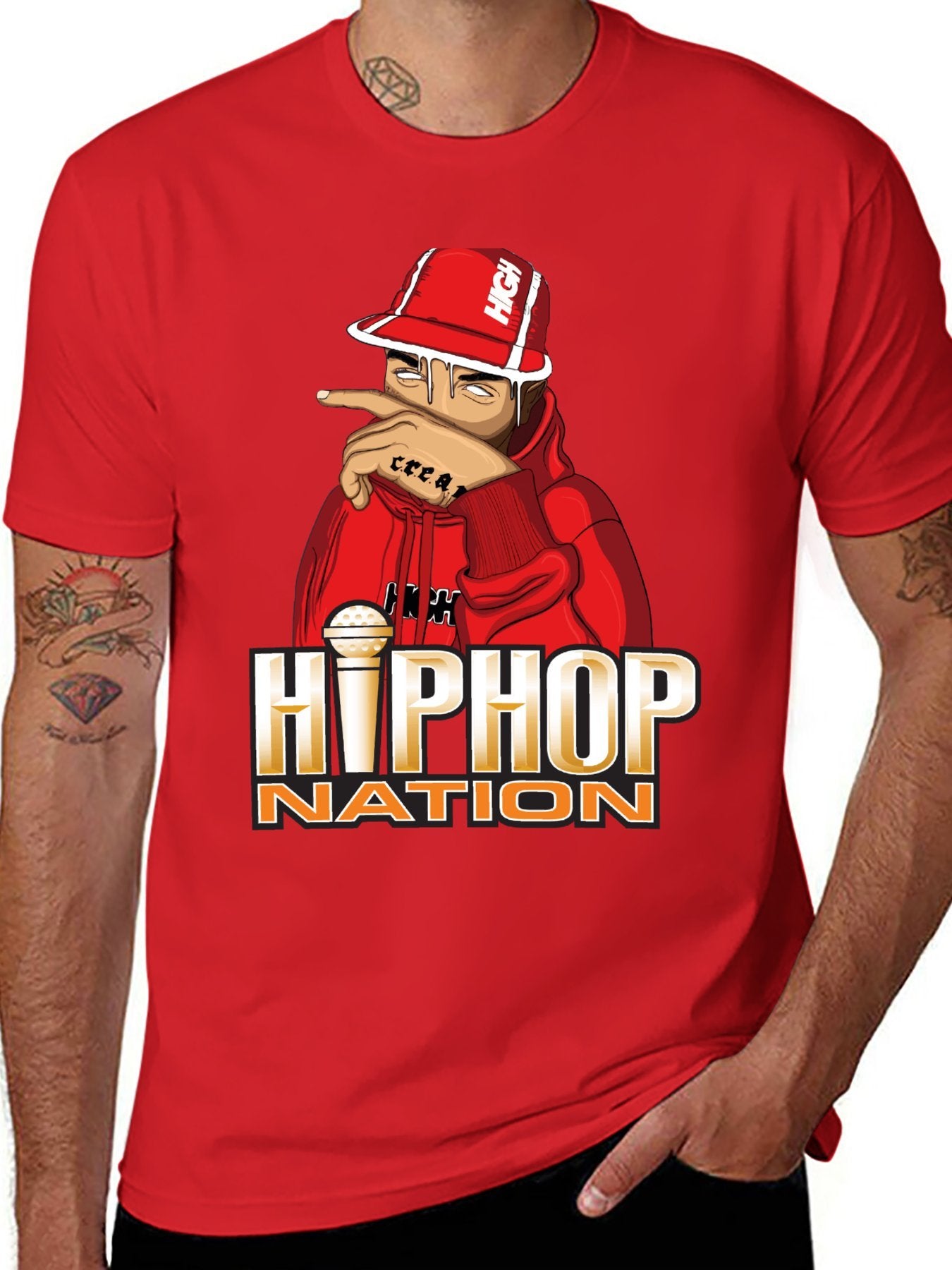 Music Unisex Cotton T-Shirt with Front Heat Transfer Print Xbbxy8xc629k