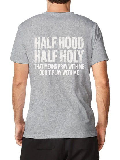 Unisex Cotton T-Shirt with Back Heat Transfer Printxgs959nxpfo6
