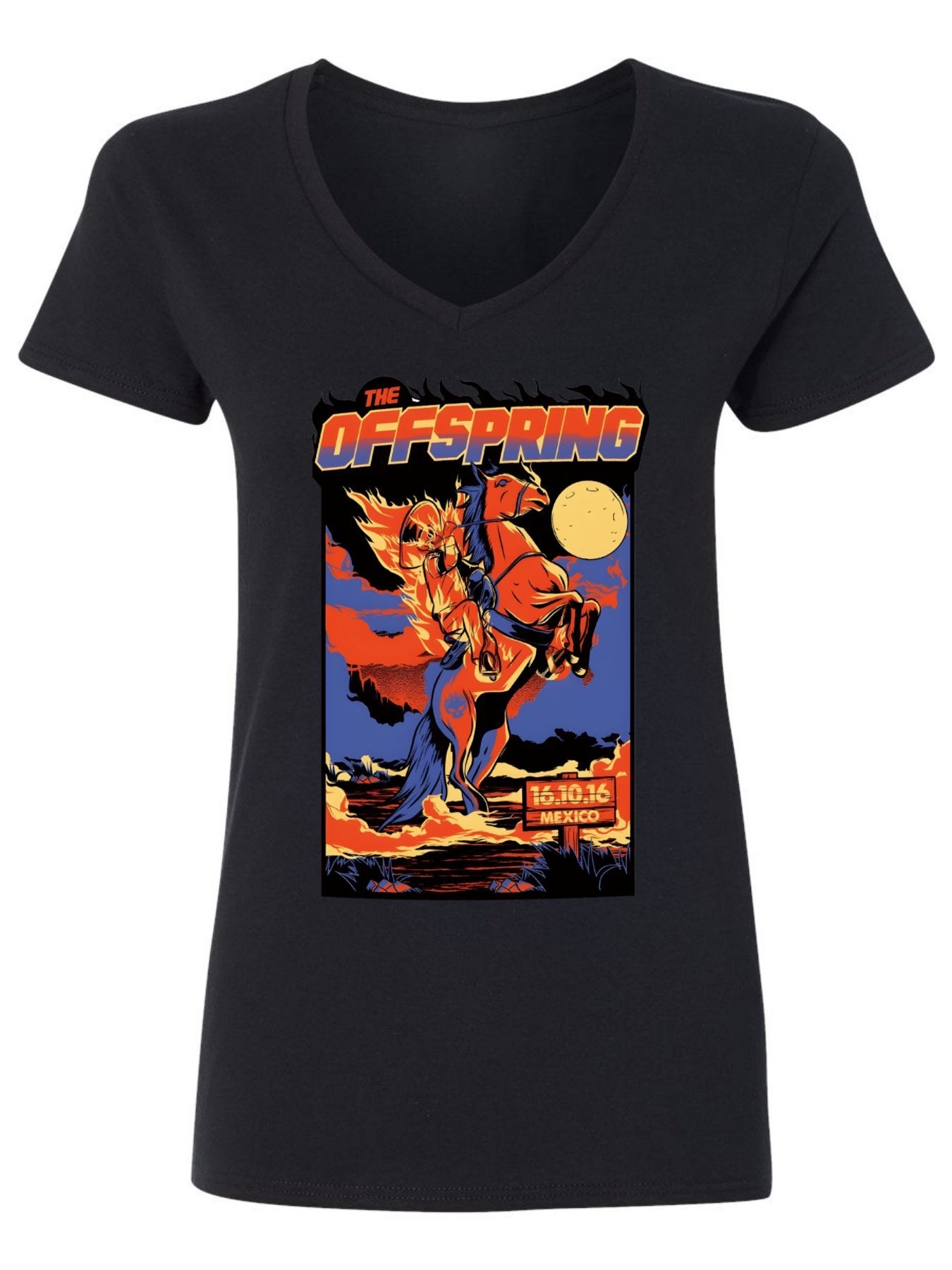 V-neck Women's Cotton T-shirt The OFF Spring
