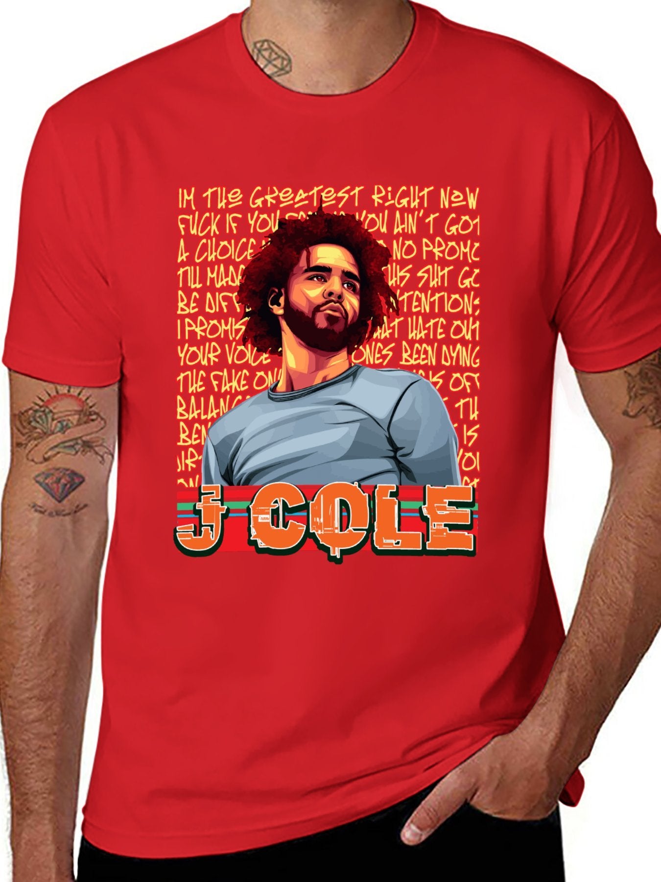 Music Unisex Cotton T-Shirt with Front Heat Transfer Print Xbbxy8gh6cvm