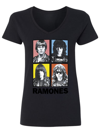 V-neck Women's Cotton T-shirt ROMONES3