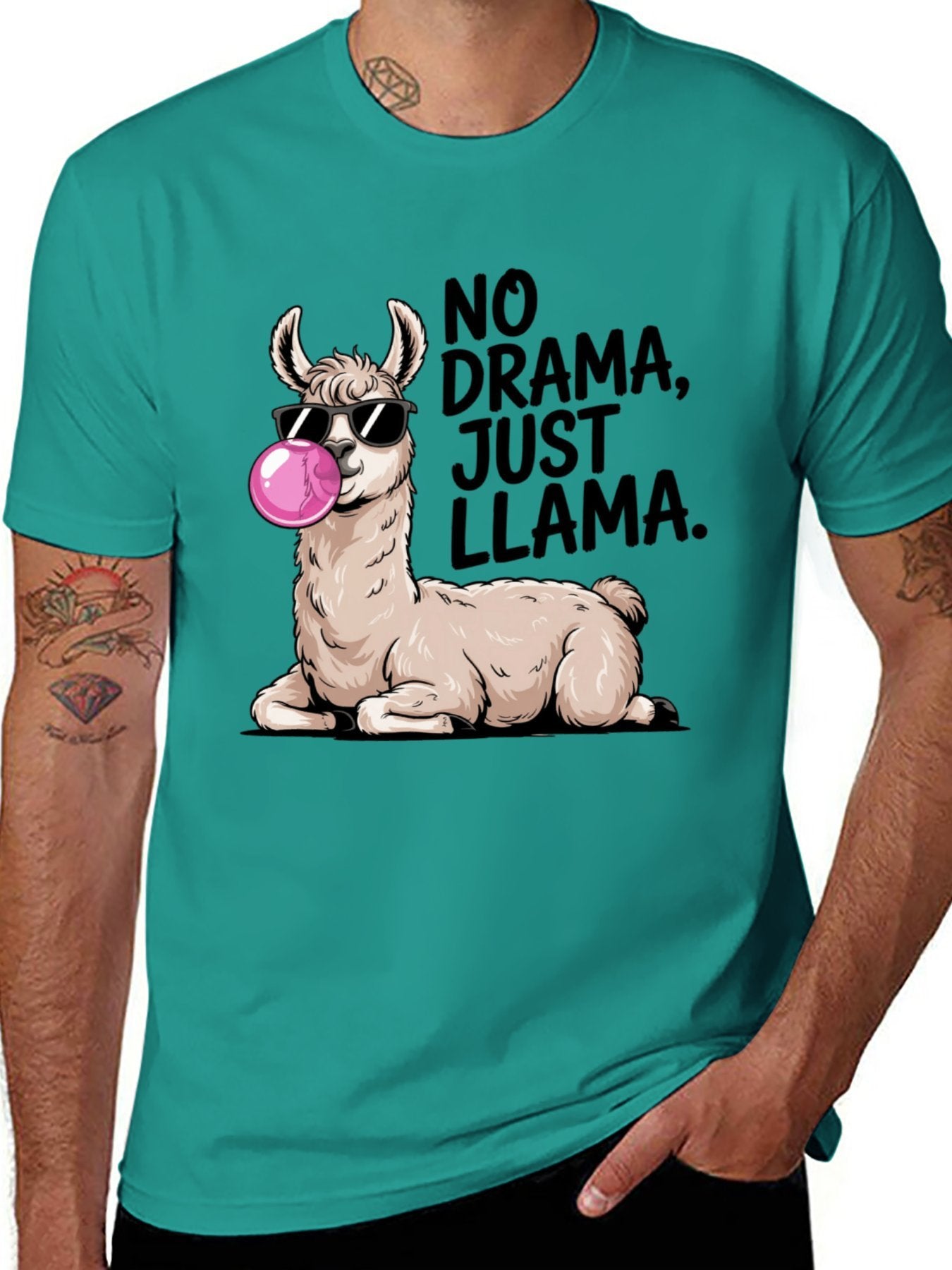 Funny Animals Unisex Cotton T-Shirt with Front Heat Transfer Print Xg2wd2qm6jrx
