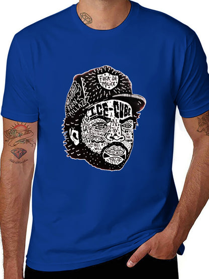 Music Unisex Cotton T-Shirt with Front Heat Transfer Print Xbb95q7ftsr1