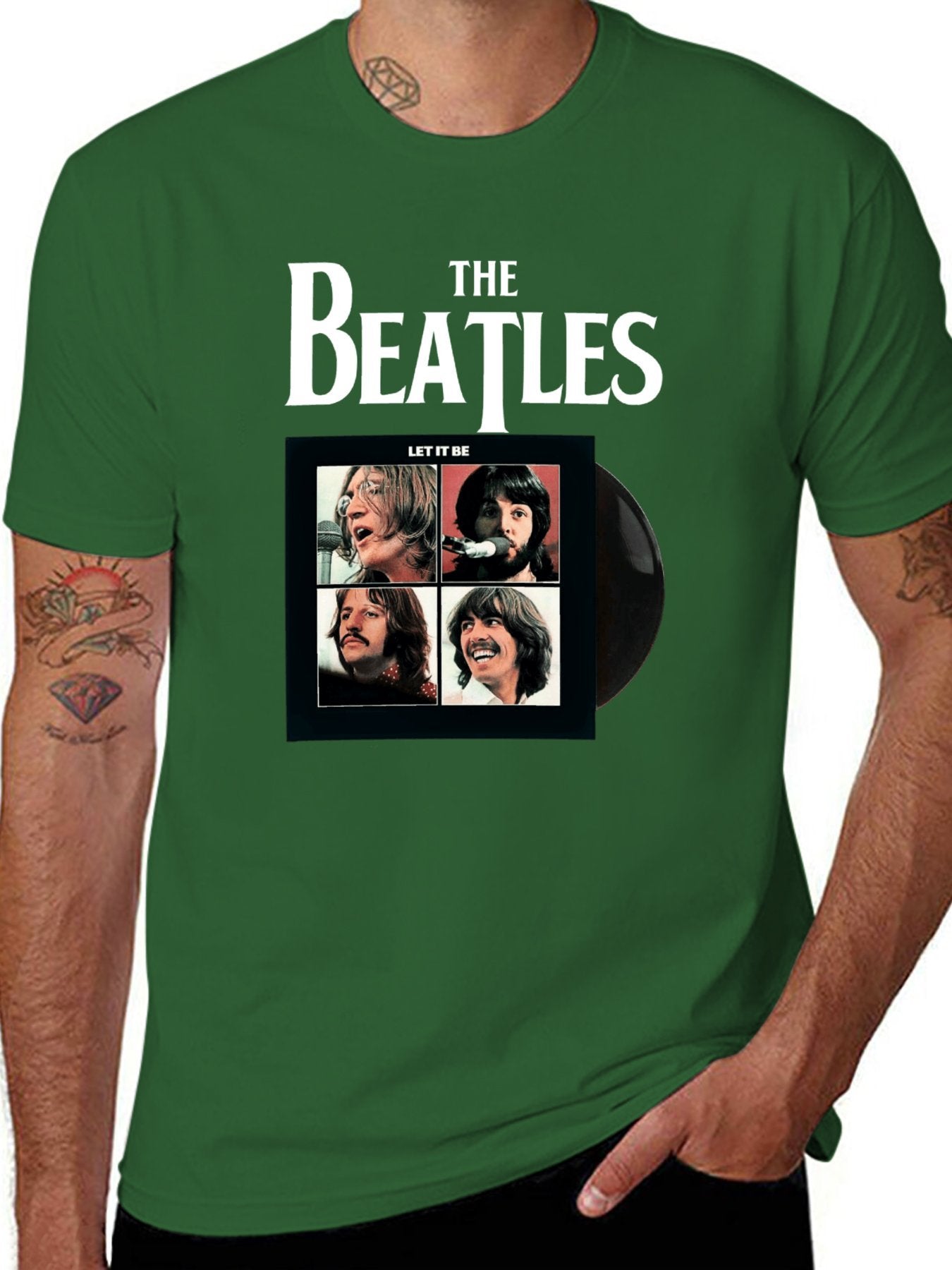 Music Unisex Cotton T-Shirt with Front Heat Transfer Print Xbb950j4vnug