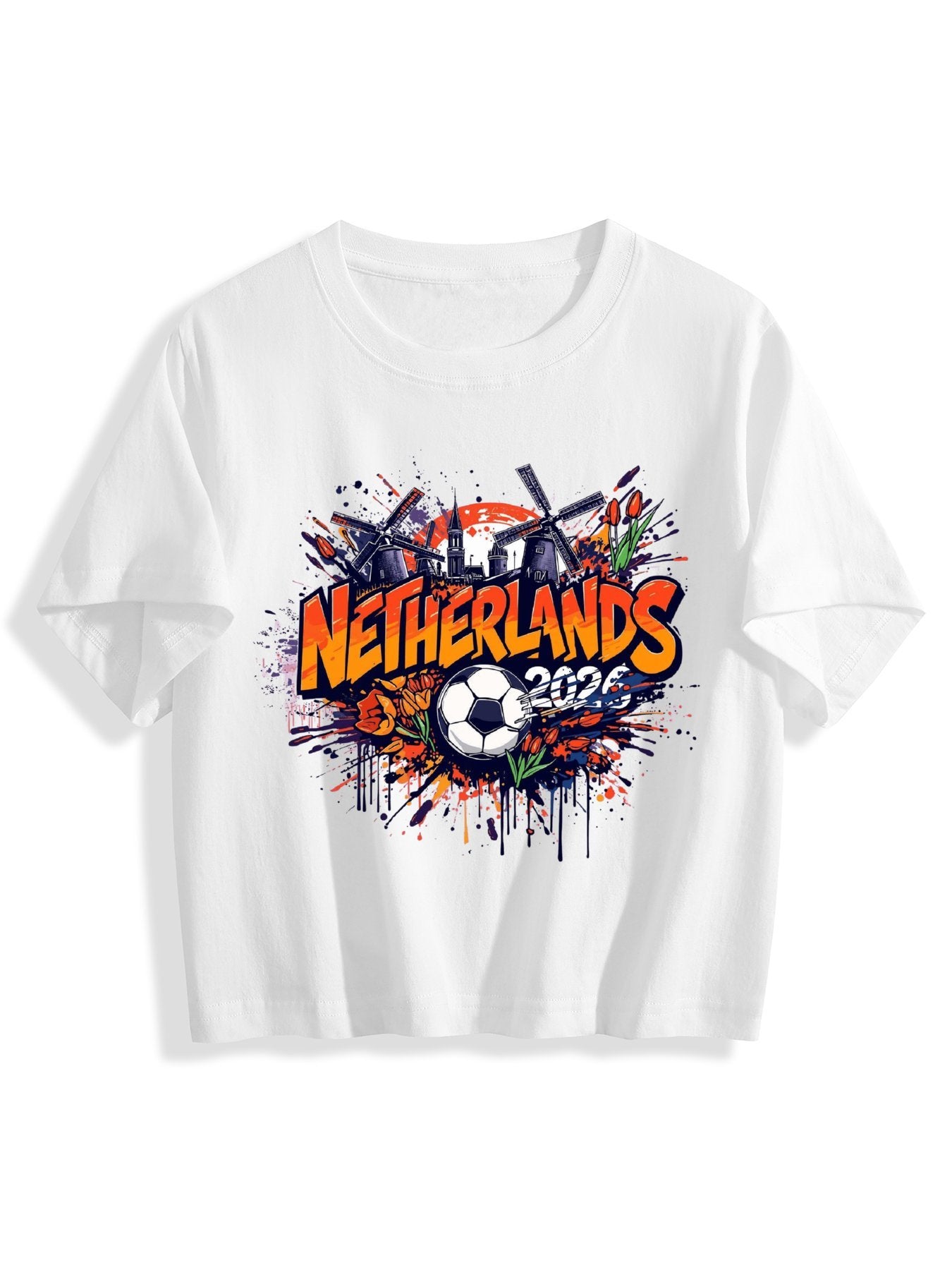 World Cup 2026 Women's Crop Top T-Shirt Netherlands