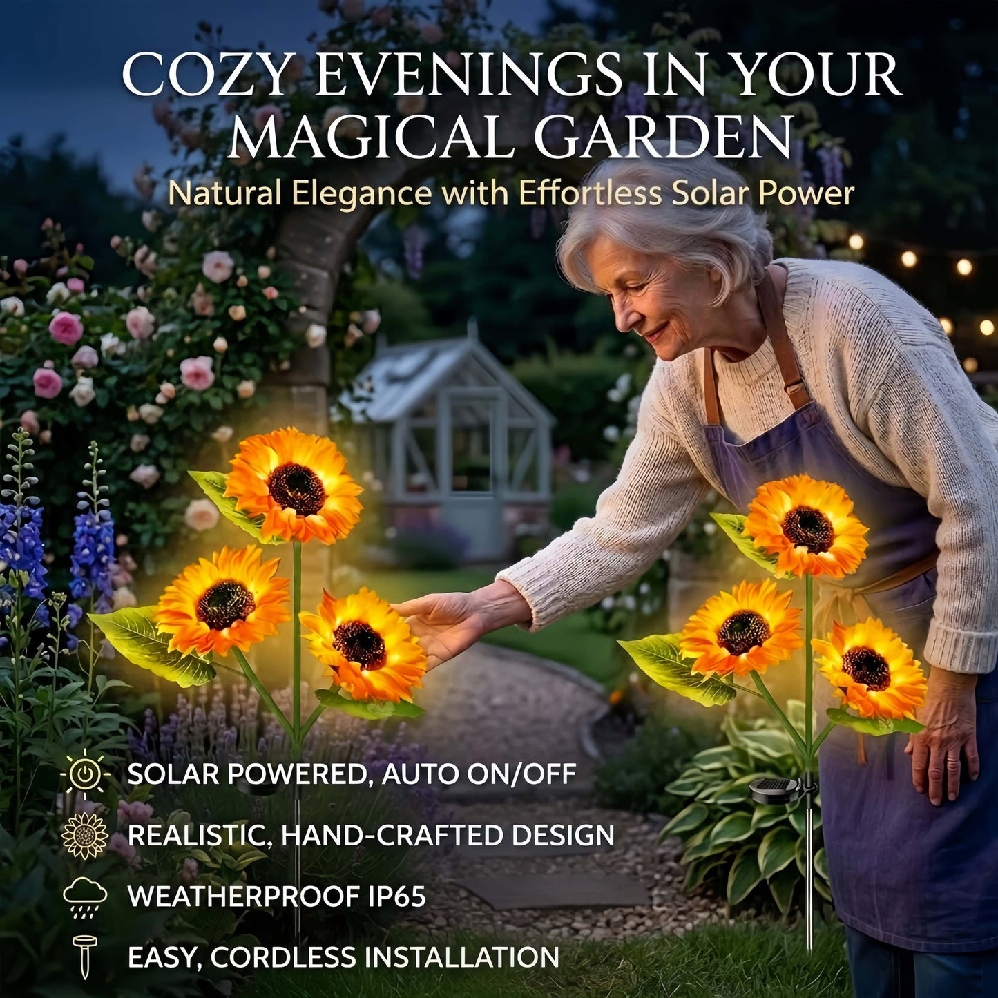 🌻Sunflower Solar Powered Lights for Garden