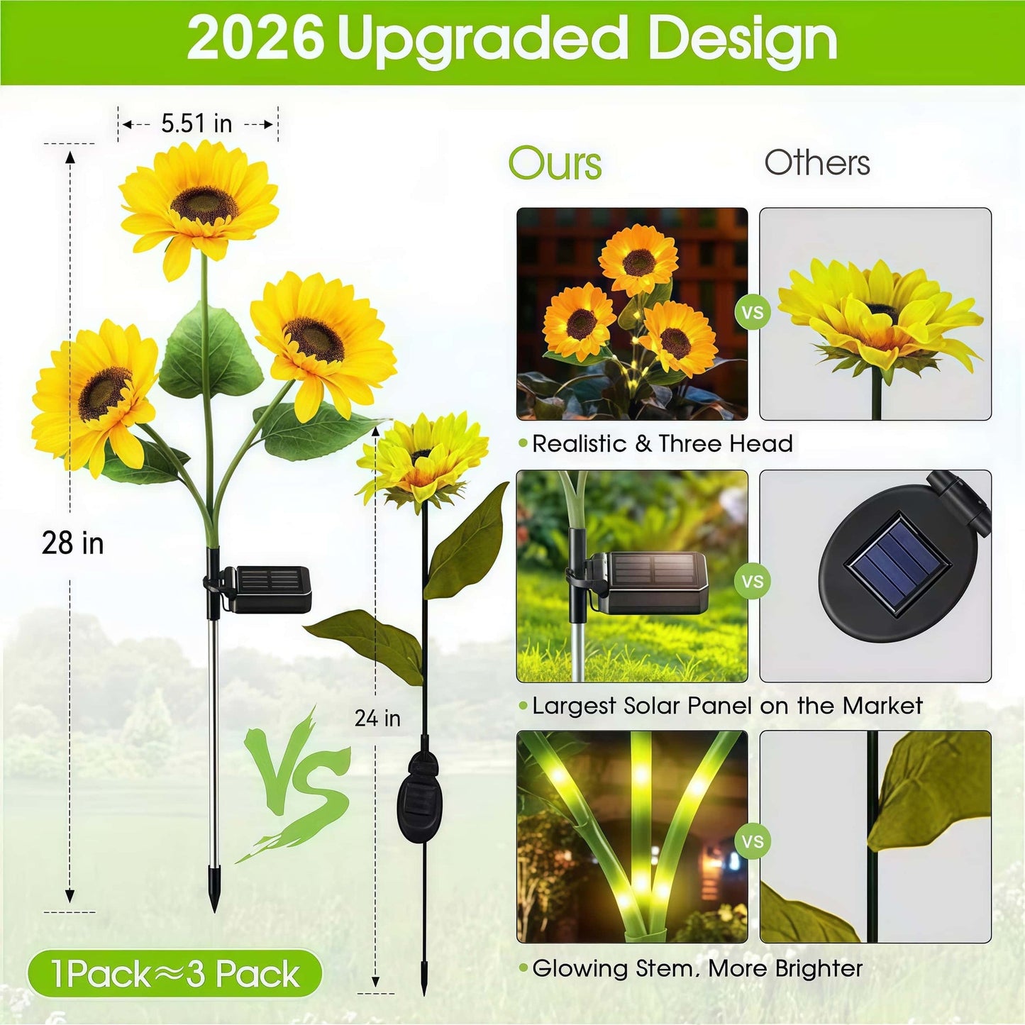 🌻Sunflower Solar Powered Lights for Garden
