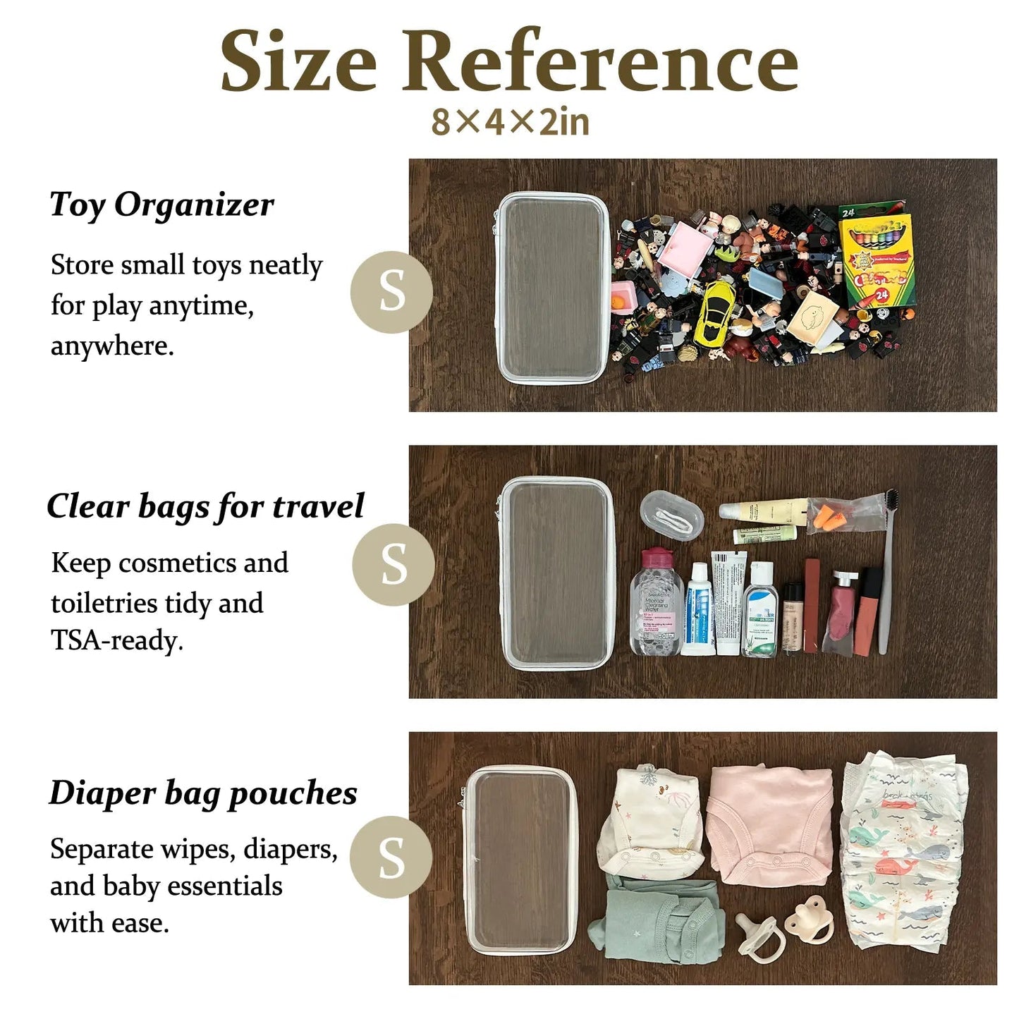 Portable Clear PVC Hard Zipper Organizer Box for Multi‑Purpose Storage