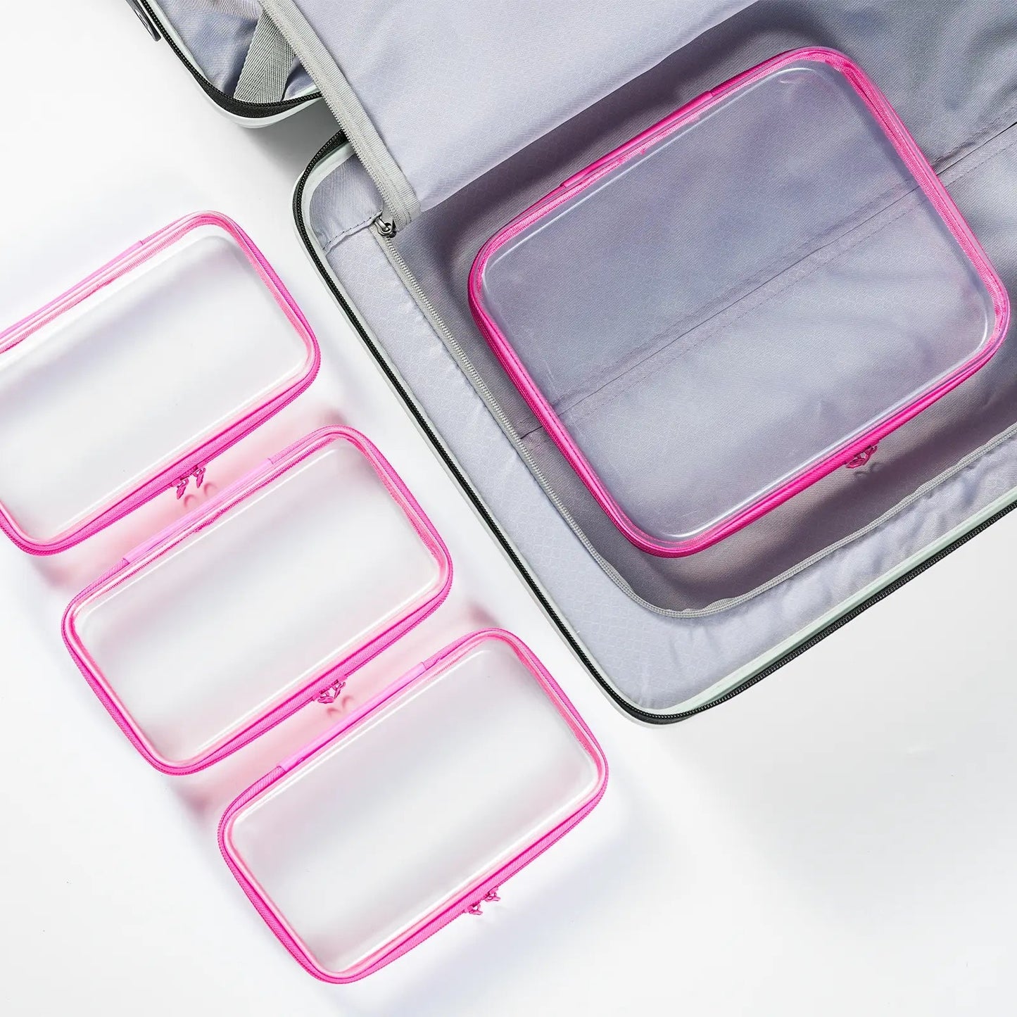 Portable Clear PVC Hard Zipper Organizer Box for Multi‑Purpose Storage