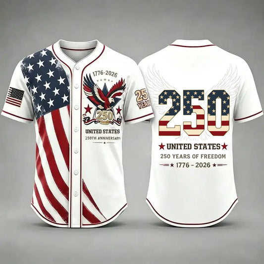 USA 250th Anniversary Baseball 1776-2026 Patriotic Shirt