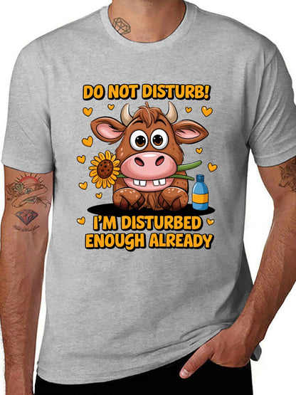 Funny Animals Unisex Cotton T-Shirt with Front Heat Transfer Print Xg2wd22hk95d
