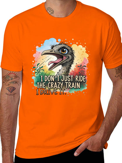 Funny Animals Unisex Cotton T-Shirt with Front Heat Transfer Print Xg2wdsghu3oc