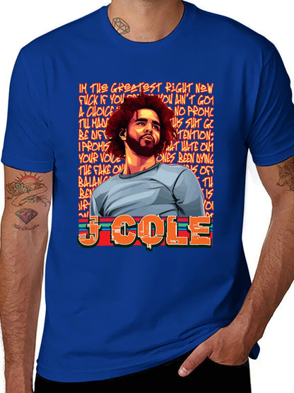 Music Unisex Cotton T-Shirt with Front Heat Transfer Print Xbbxy8gh6cvm