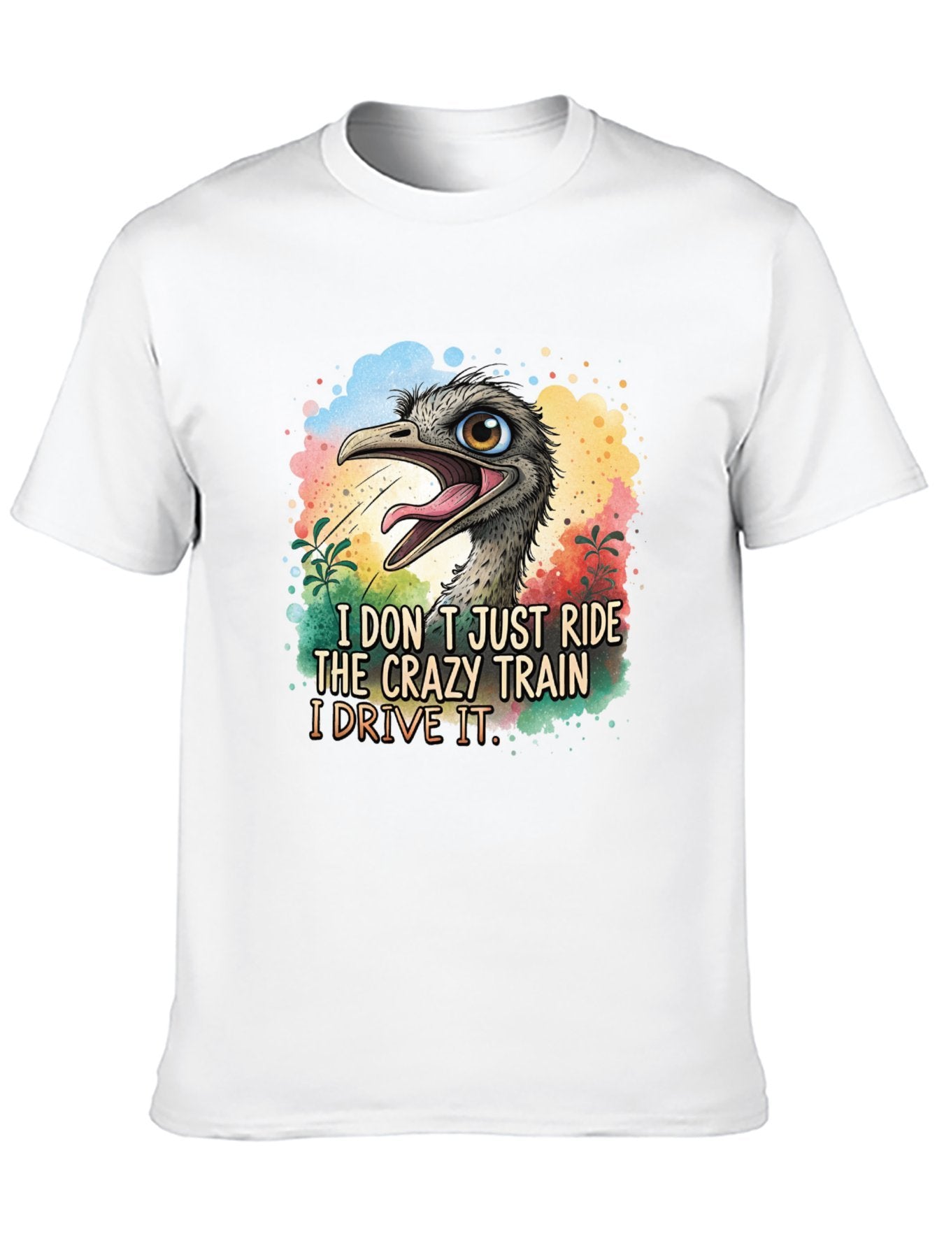 Funny Animals Unisex Cotton T-Shirt with Front Heat Transfer Print Xg2wdsghu3oc