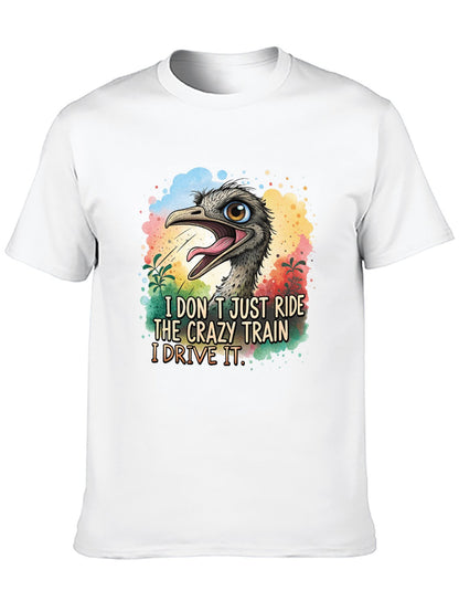 Funny Animals Unisex Cotton T-Shirt with Front Heat Transfer Print Xg2wdsghu3oc