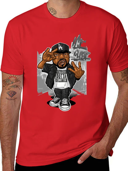 Music Unisex Cotton T-Shirt with Front Heat Transfer Print Xbbxy2c3evwc