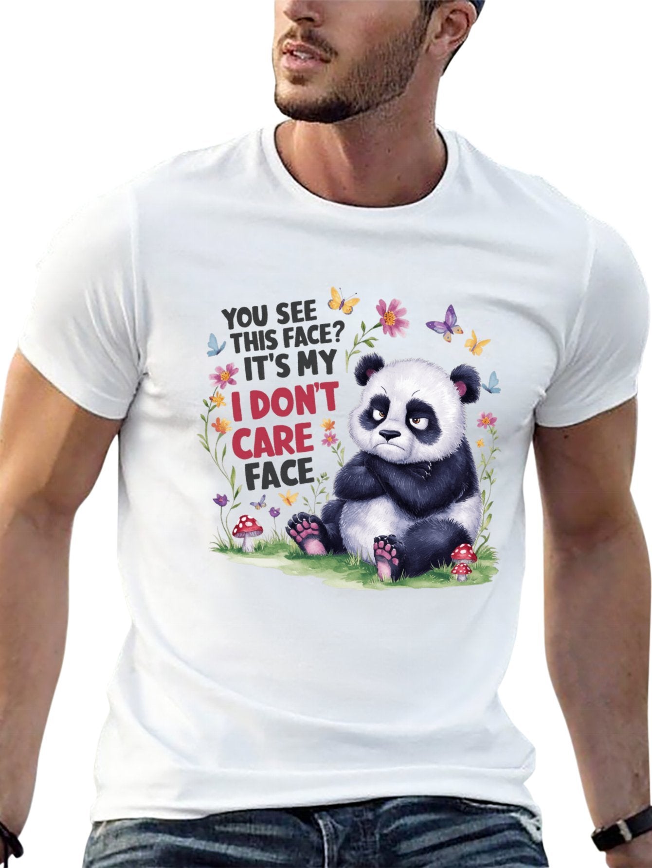 Funny Animals Unisex Cotton T-Shirt with Front Heat Transfer Print Xg2wdsr7c0y0