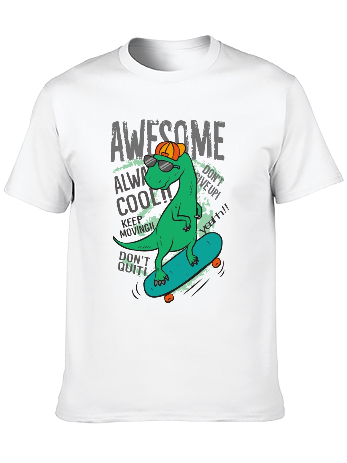 Funny Animals Unisex Cotton T-Shirt with Front Heat Transfer Print Xg2wds685qxg